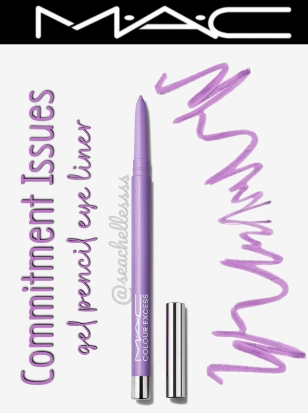 MAC Colour Excess Gel Eyeliner Commitment Issues Lilac Brand New In Box Full SZ